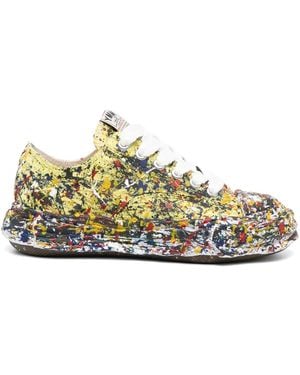 Maison Mihara Yasuhiro Peterson23 Sputtering-Paint Trainers - Yellow