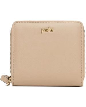 Poche Paris Zip-Around Leather Wallet - Natural