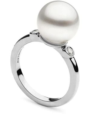 AUTORE MODA Boucles D'Oreilles Allegra South Sea Pearl En Or Blanc 9Ct