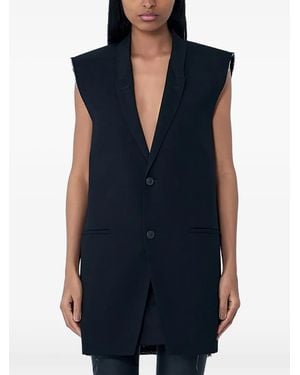 Rick Owens Tailored Waistcoat - Blue