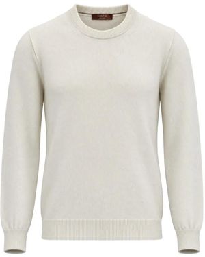Cruna Crew-Neck Raglan-Sleeve Jumper - White