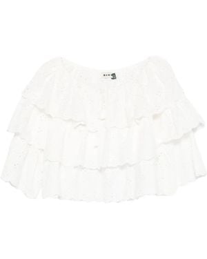 RIXO London Maribelle Bluse - Weiß