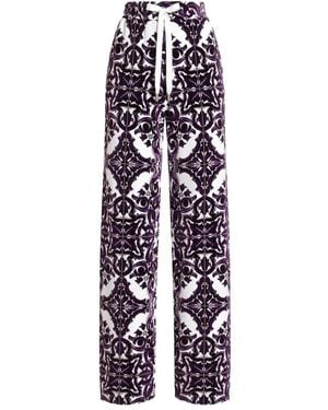 Dolce & Gabbana Majolica-Jacquard Trousers - White