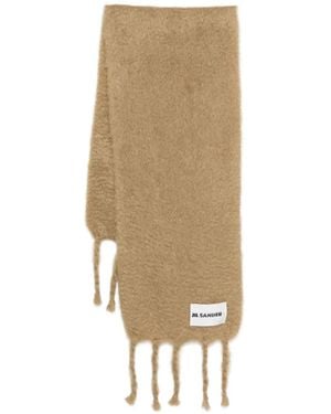 Jil Sander Bufanda con borde con flecos - Neutro