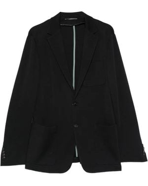 Canali Single-Breasted Notched-Lapel Blazer - Black