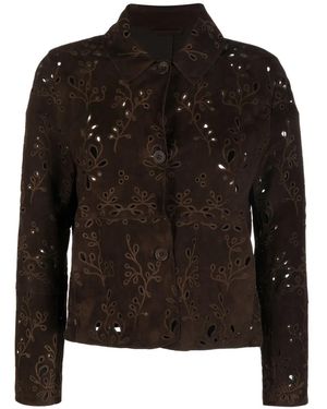 S.w.o.r.d 6.6.44 Guipure-Lace Shirt Jacket - Black