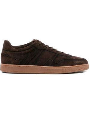 JOHN HARRISON Suede Panelled Trainers - Brown