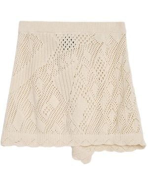 A PAPER KID Gebreide Shorts - Naturel