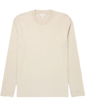 Sunspel Riviera Langarmshirt - Weiß