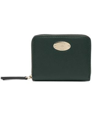 Mulberry Small Logo-Plaque Zipped Purse - Green