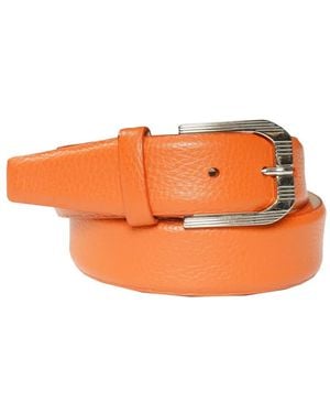 Brunello Cucinelli Gürtel Aus Strukturiertem Leder - Orange