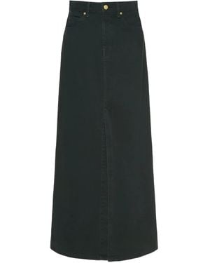 Ulla Johnson Jupe En Jean Anais À Coupe Longue - Vert