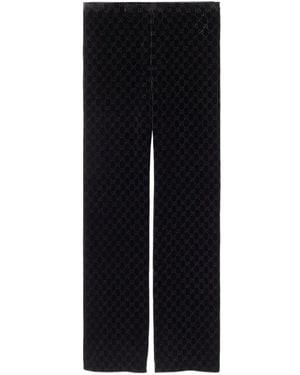 Gucci Gg Velvet Pants - Black