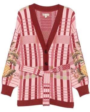 Barbour X Farm Rio Luisa Cardigan - Red