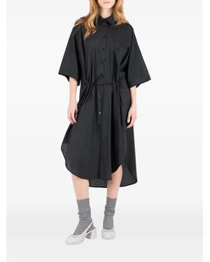 Societe Anonyme Button-Front Midi Shirt Dress - Black