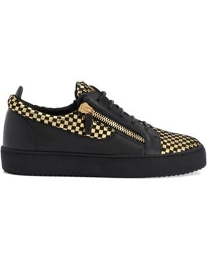Giuseppe Zanotti Frankie Sneakers mit Karomuster - Schwarz