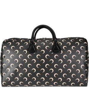 Marine Serre Moon Canvas Strike Large Bag - Black