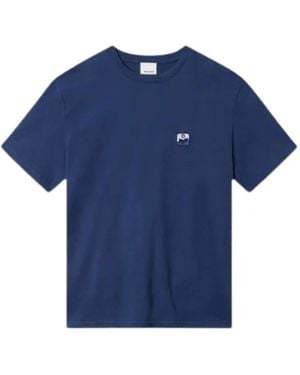 Isabel Marant Logo-Patch T-Shirt - Blue