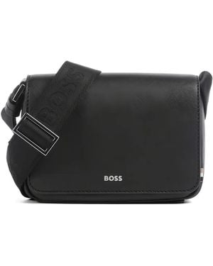 BOSS Adjustable-Strap Shoulder Bag - Black