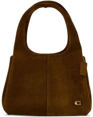 COACH Lana Top-Handle Suede Shoulder Bag - Brown