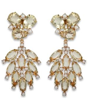 Bounkit Adeline Leaf-Shaped Earrings - Metallic