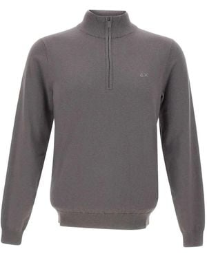Sun 68 Jersey Con Media Cremallera - Gris