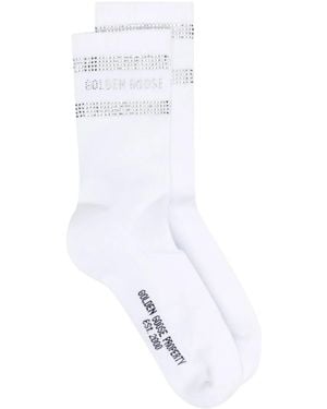 Golden Goose Socken Mit Kristallen - Weiß