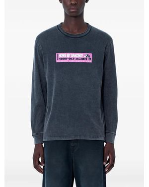 ACHM Logo-Patch Long-Sleeve T-Shirt - Blue