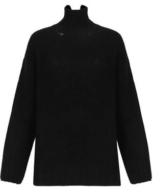Douuod Rame High-Neck Sweater - Black