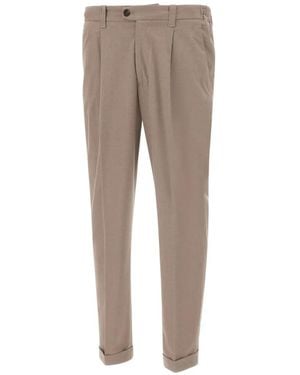 Devore Pleated-Detail Pants - Gray