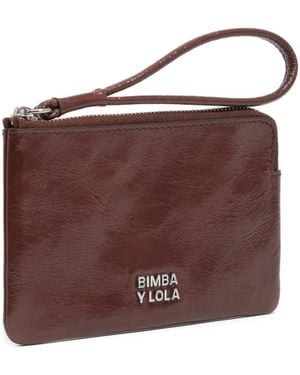 Bimba Y Lola Zip Leather Wallet - Brown
