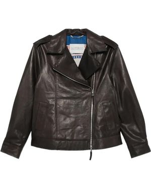 Leather Authority Chardonnay Zipped Leather Jacket - Black