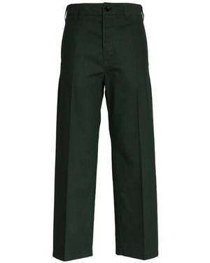 Department 5 Button Straight Trousers - Green