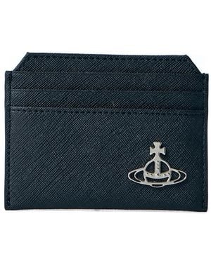 Vivienne Westwood Logo-Plaque Card Holder - Blue