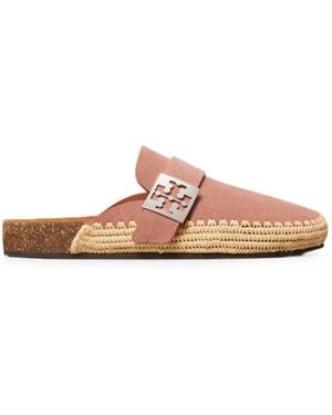 Tory Burch Mules Mellow En Raphia - Pink