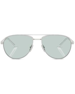 Prada Geometric-Frame Sunglasses - Metallic