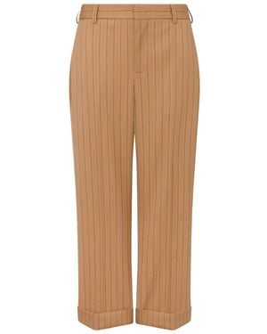 Moschino Pantalon Court À Fines Rayures - Neutre