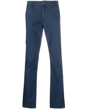 Billionaire Logo-Embroidered Chino Trousers - Blue