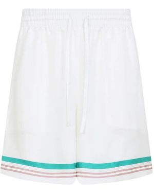 CASABLANCA Casa Way Joggingshorts mit Kordelzug - Weiß