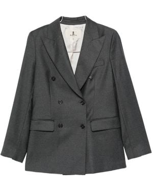 Barena Double-Breasted Peaked-Lapel Jacket - Black