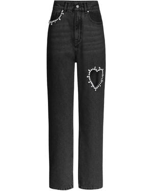 Area Vaqueros Con Corazón De Cristal - Negro