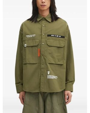 Aape By A Bathing Ape Chest-Pocket Shirt - Green