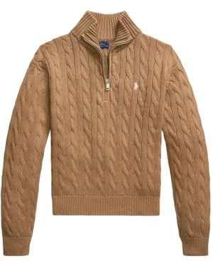 Polo Ralph Lauren Cable-Knit Zip Jumper - Natural