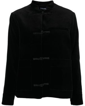 Soeur toggle-fastening Velvet Jacket - Black