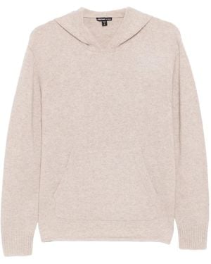 James Perse Cashmere Hooed Pullover - White