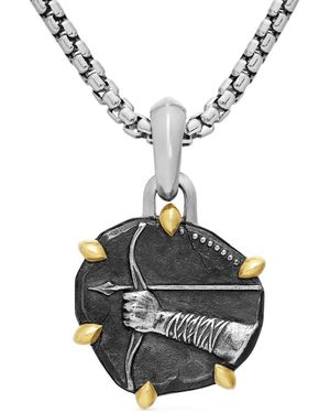David Yurman 18Kt And Sterling Sagittarius Amulet (33Mm) - Metallic