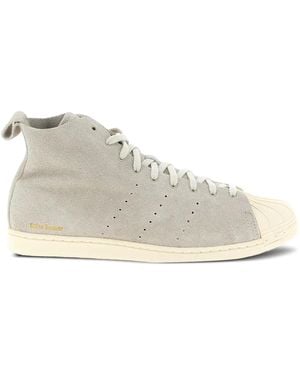 adidas Superstar Suede High-Top Trainers - Natural