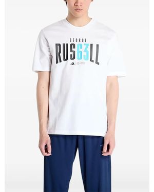 adidas X Mercedes Amg Petronas Formula One Team George Russell T-Shirt - White