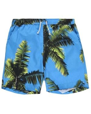 BLUE SKY INN Palm Tree-Print Swim Shorts - Blue