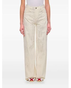 Halfboy Cracked-Effect Jeans - White